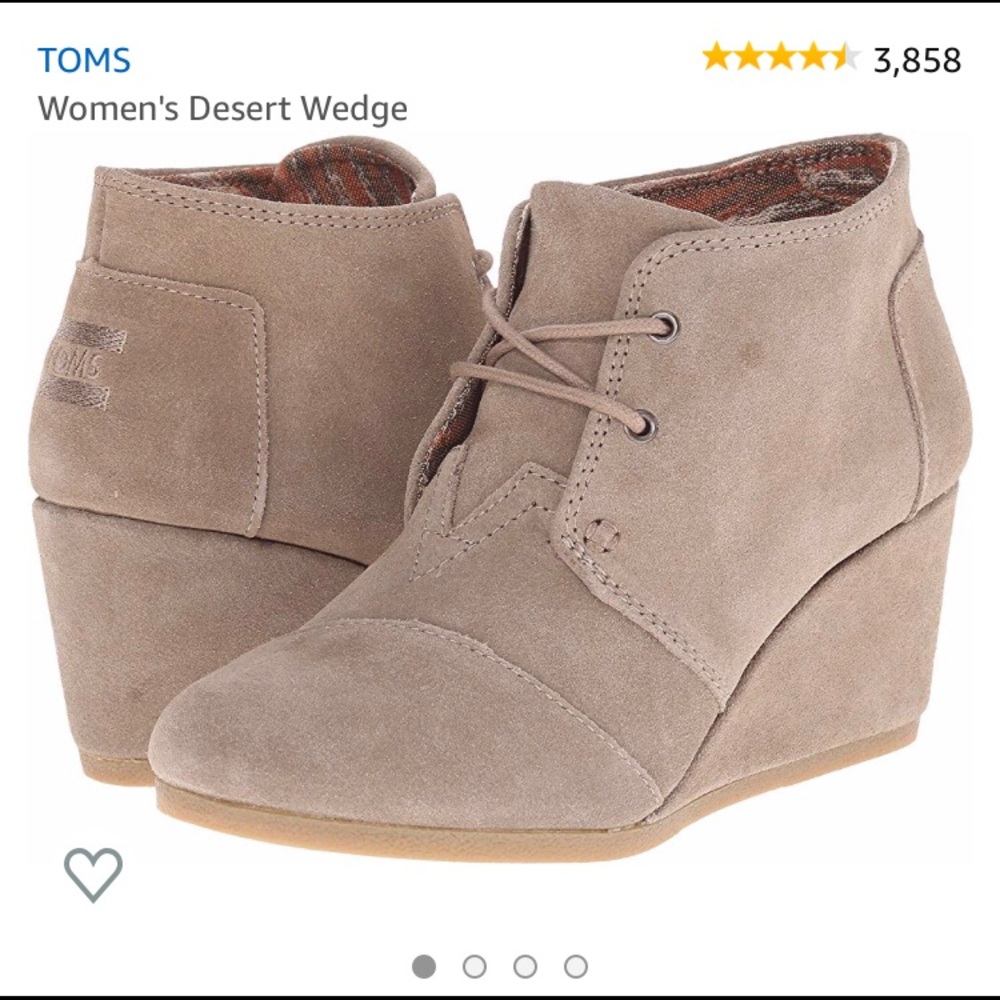 Tom’s wedges suede beige